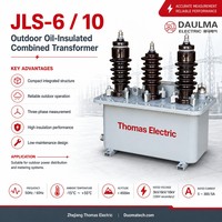 Boîtier de comptage 10 kV 200/5A classe 0.2S JLS-6/10, transformateur combiné CT/VT immergé dans l'huile pour extérieur, pour sélection de projets