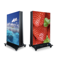 P1.86 P2 P2.5 Affiche Led Mobile Pliant Miroir Led Écran Vidéo Mur Portable Intérieur Extérieur Debout Led Affichage Numérique