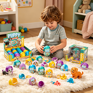 Huevos Sorpresa para Mascotas, 16 Piezas, Caja <span class=keywords><strong>de</strong></span> Exhibición, Lindas Figuras <span class=keywords><strong>de</strong></span> Cachorros en Forma <span class=keywords><strong>de</strong></span> Oreja, Surtidas, Mini Figuras <span class=keywords><strong>de</strong></span> Cachorros, Recuerdo <span class=keywords><strong>de</strong></span> Fiesta Infantil, Juguete Cápsula <span class=keywords><strong>de</strong></span> Pascua - Product Image 1