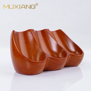 Muxiang Wooden <b>Pipe</b> <b>Stand</b> Three Slot Holder For Smoking <b>Pipes</b> Durable Storage Rack - Product Image 3