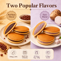 Dorayaki japonais, gâteau moelleux à la crème de haricots rouges et de taro