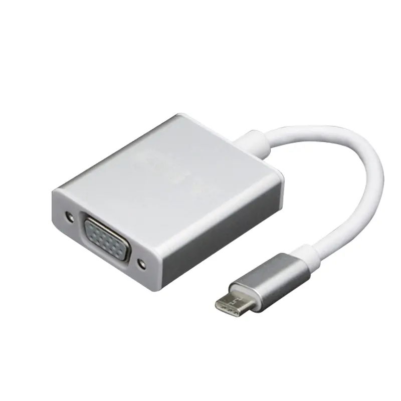 High definition Support 1080p USB 3.1 Type C to VGA Adapter Converter Cable for MacBook/PC laptop projector