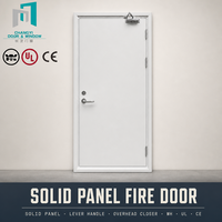 Porte coupe-feu en acier de style simple, design à panneau plat, pour les travaux de cloisonnement de sécurité incendie dans les installations industrielles