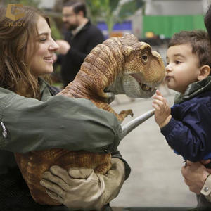 SGDP19 واقعية دمية على شكل ديناصور المطاط الطفل اليد دمية على شكل ديناصور - Product Image 5