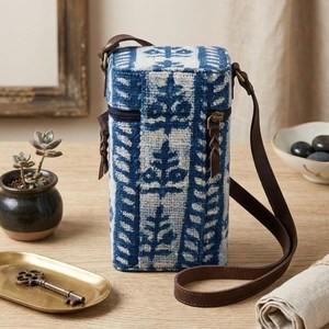 Sac bandoulière pour téléphone en tissu imprimé à la main, style bohème, pochette de voyage artisanale, export Inde - Product Image 5