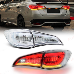 Feux arrière LED pour Toyota <span class=keywords><strong>Vios</strong></span> 2018 <span class=keywords><strong>2019</strong></span> 2020 2021 2022 2023, ensemble de feux arrière, noir fumé/blanc clair - Product Image 2