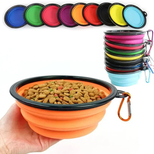 Custom Logo Amaz 1000ML Portable <b>Pet</b> Feeder Dog Food Water Bowl Collapsible Silicone Plate Reptile Silicone Dog Water Bottle - Product Image 6