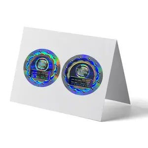 Stiker PET 3D label vinil holografik kustom kualitas tinggi stiker PET tahan air untuk kemasan dalam lembar obat pengiriman