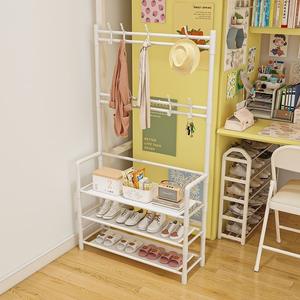 Appendiabiti Monoblocco Multistrato per la Casa con Scarpiera in Metallo dal Design Semplice, Soluzione Multifunzionale da <span class=keywords><strong>Ingresso</strong></span> per Riporre i Vestiti - Product Image 6