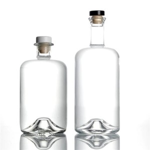 Botellas de Vidrio de Alta Gama para Bar, 500 ml, Selladas con Corcho, Forma Plana, para Tequila, Ginebra, <span class=keywords><strong>Schnapps</strong></span>, Venta al por Mayor - Product Image 1