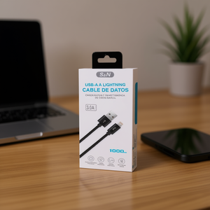 Cable USB A a Lightning S&N 3.0A 100 cm, Carga Rápida y Sincronización de Datos para iPhone - Product Image 3