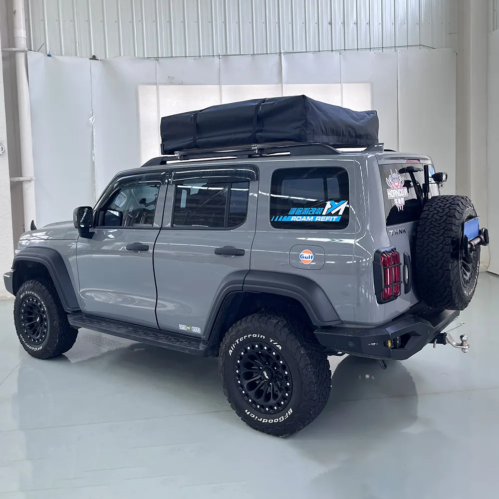 カスタム屋外オフロードキャンプキャンバスカー4x4Suv2人用ルーフトップテント