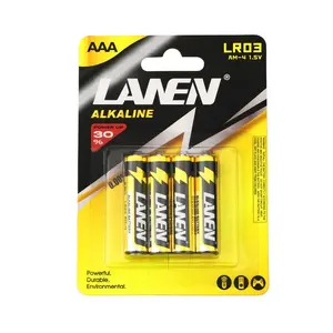 Cuanen定制1.5 V LR03 AM4 AAA碱性电池Msds用于电视遥控器和前额温枪