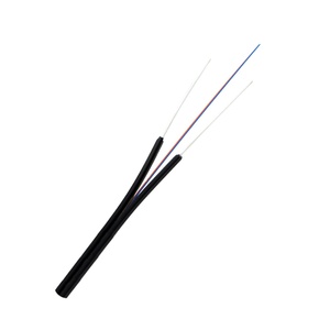 Câble à fibre optique GJXFH pour extérieur, tube central rond, renforcé de fil d'acier/FRP, 8, 12 ou 24 fibres, prix usine - Product Image 1
