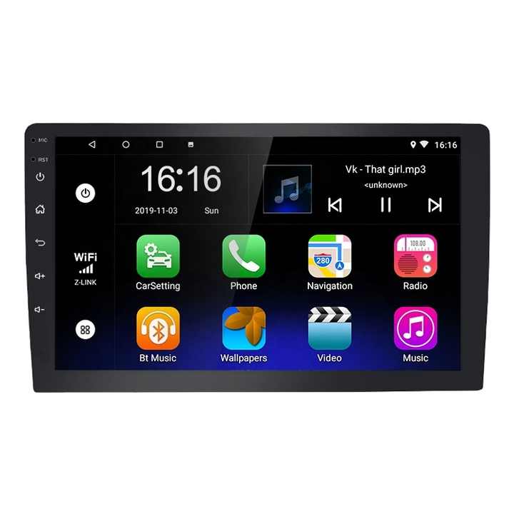 10 Inch Android 10 Car DVD Player with GPS, 2+32 GB, 1024*600 HD