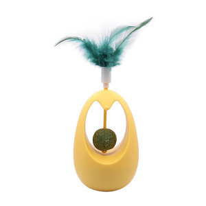 Jouet pour chat en plumes monobloc avec balle à la menthe anti-stress intégrée – Nouveauté tendance pour animaux de compagnie - Product Image 5