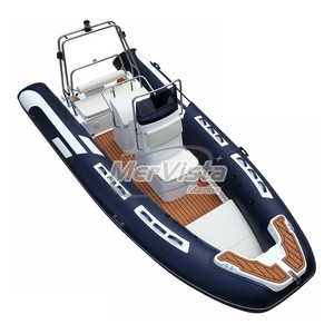 Barco de fibra de vidrio CE 17 pies Orca alta velocidad casco semirrígido costilla inflable 520 Schlauchboot 6M <span class=keywords><strong>con</strong></span> <span class=keywords><strong>Motor</strong></span> - Product Image 3