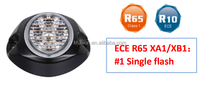 Superhelle Grüne Versteckte LED-Blitzleuchte ECE R10 R65 Zugelassen Auto-Warnleuchte Bernstein/Blau/Weiß/Rot IP69K 12W Neu
