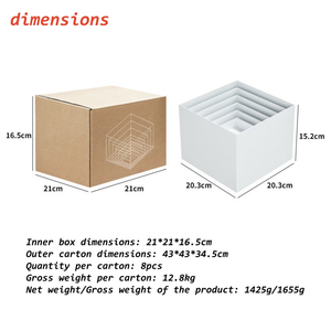 Expositor <span class=keywords><strong>de</strong></span> Pasteles Metálico Lavable <span class=keywords><strong>de</strong></span> Grado Comercial, Ecológico, <span class=keywords><strong>Cubo</strong></span> Blanco <span class=keywords><strong>de</strong></span> <span class=keywords><strong>5</strong></span> Lados, Fácil <span class=keywords><strong>de</strong></span> Montar, para Sobremesas - Product Image 5