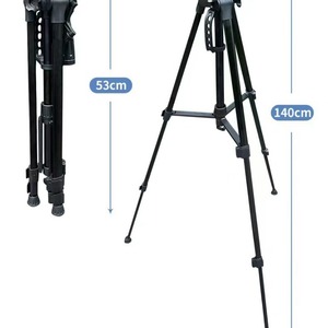 Trípode para cámara de 1.4m, tubo de hierro, 3 secciones con bloqueo giratorio, capacidad de carga de 3-5kg, para cámara digital, teléfono y videocámara - Product Image 5