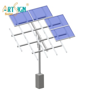 Dấu hiệu nghệ thuật đơn cực cọc mặt đất đứng Bảng điều chỉnh mạ kẽm hoặc nhôm cực gắn kết cấu trúc năng lượng mặt trời gắn khung - Product Image 2