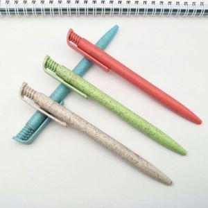 Eco-Friendly Custom 1.0mm Retractable Ballpoint Pen Recyclable Wheat Straw Material for <b>Journaling</b> Writing in Office - Product Image 2