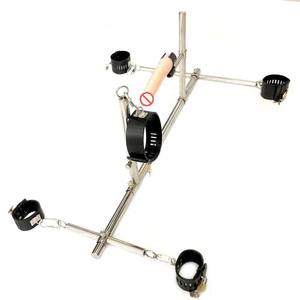 Jeux pour adultes, ensembles de bondage avec gode anal, cadre <span class=keywords><strong>en</strong></span> acier inoxydable, kit de contrainte, jouets sexuels anaux pour couples - Product Image 1