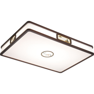 Modern Chinese Style <b>Ceiling</b> <b>Light</b> Led Square Lamp For Living Room Bedroom With Zen Design And Copper Frame - Product Image 4