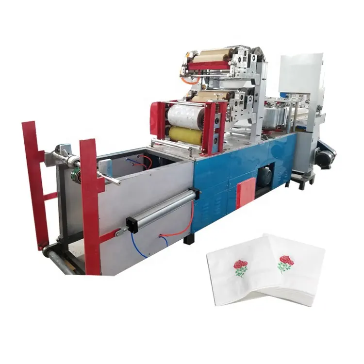 paper mill 1-3 ply color logo printing restaurant lunch printed napkin paper making machine price in small scale