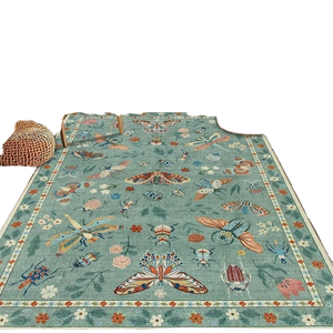 Alfombras Modernas con Estampado de Insectos, de Felpa de Cristal, Antideslizantes, Lavables, de Pelo Corto, para Sala de Estar, Dormitorio y Decoración Debajo de la Cama - Product Image 1