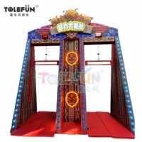 Tolefun CE Manège d'extérieur pour parcs d'attractions, équipement de jeu de compétence et de tirage en métal pour 2 joueurs