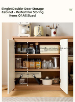 600897 Nouveau design, armoire de rangement modulaire de style crème, écologique, pour cuisine et salle de bain