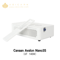 ASICARK Avalon Nano 3S 6TH/s Triple Hash Metal SHA-256 Bitcoin/BCH/BSV Miner Super silencieux pour la maison 140W Garantie 1 an Minage ASIC