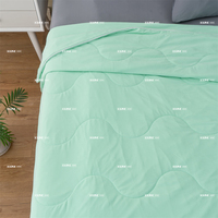 Couette légère rafraîchissante vert menthe uni, motif nuage, lavable en machine, pour climatisation, décoration de chambre et sieste quotidienne