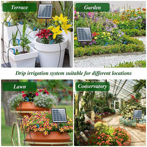 Système d'arrosage automatique solaire pour plantes, mode vacances, kit d'irrigation goutte à goutte écologique BSV-IC007 - Product Image 5