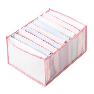 Jeans compartment fabric storage box closet clothes pants organizer wardrobe closet storage organizer wholesale