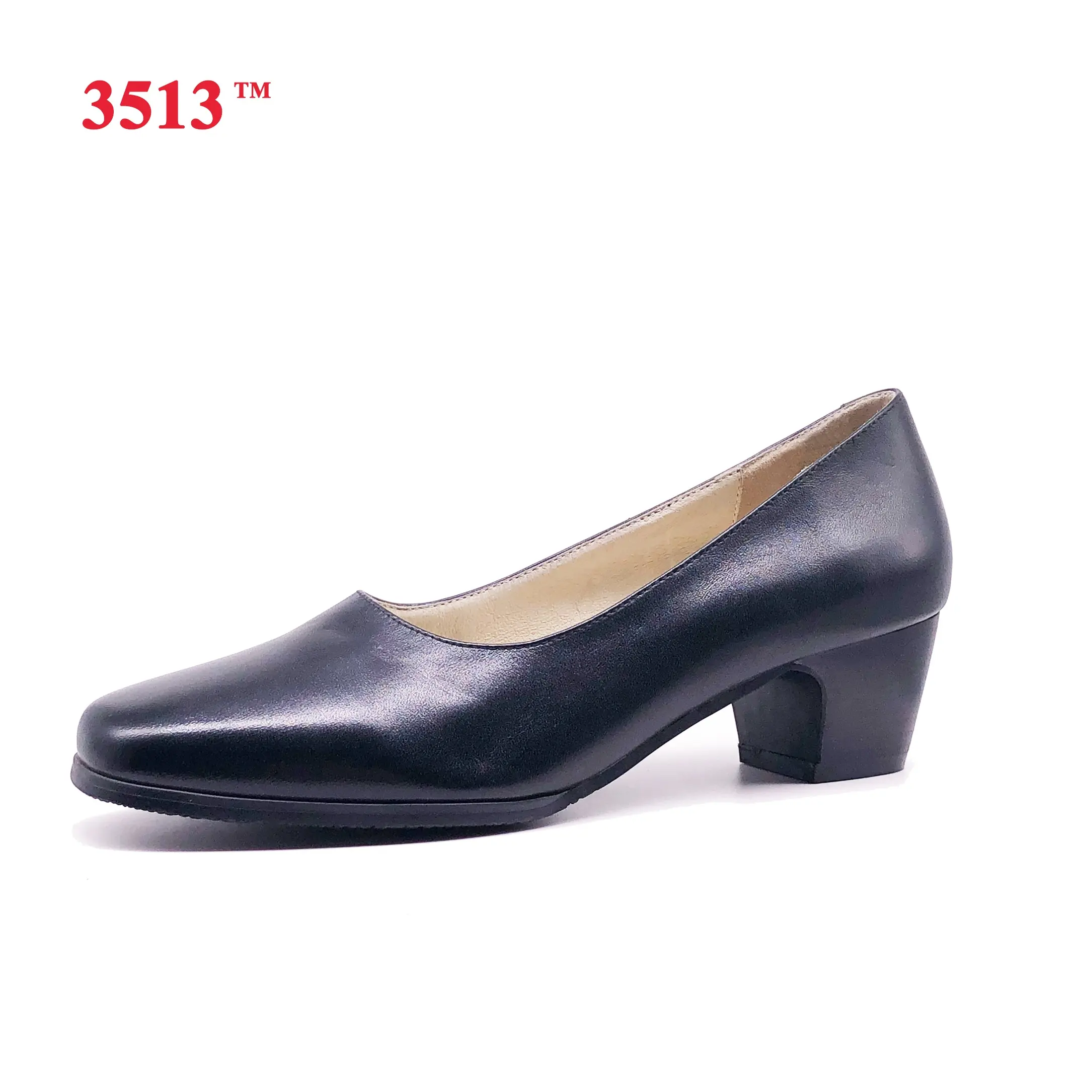Scarpe eleganti da donna in pelle nera scarpe da donna con tacco da ufficio