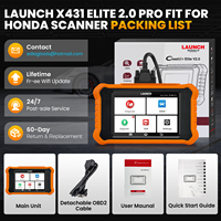 Launch CRE 2,0 Elite para Honda Sistema completo OBD2 escáner herramienta de diagnóstico coche automotriz ECU codificación