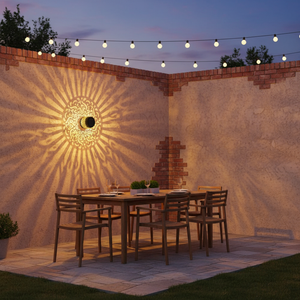 <span class=keywords><strong>Lampe</strong></span> murale <span class=keywords><strong>solaire</strong></span> transfrontalière IP65 de style européen Mandala Tournesol pour la décoration de jardin avec contrôle inductif - Product Image 6