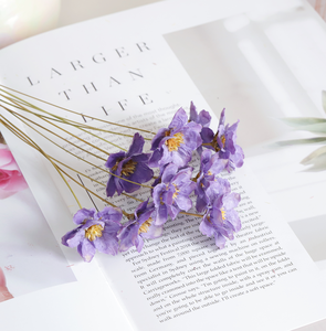 Activelove Arreglo de Campanillas Plateadas Hecho a Mano, Tallo de <span class=keywords><strong>Flores</strong></span> <span class=keywords><strong>Secas</strong></span> Pequeñas, Virutas de Madera Blanqueadas, para Graduación, Boda, Año Nuevo - Product Image 4