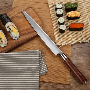 سكين سوشي ياباني عالي الجودة مقاس 11.5 بوصة لتقطيع شرائح السمك والمأكولات البحرية، سكين ساشيمي من الفولاذ عالي الكربون، إكسسوارات المطبخ - Product Image 4
