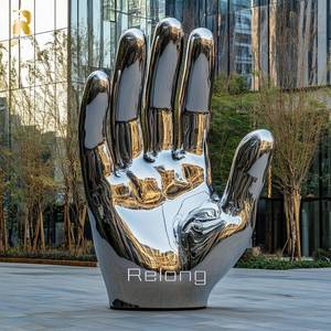 <span class=keywords><strong>Statue</strong></span> en métal personnalisée de nouveau design Sculpture en acier inoxydable à grande main - Product Image 2