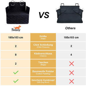 Housse de siège auto universelle pour animaux de compagnie pour <span class=keywords><strong>coffre</strong></span> et siège arrière, hamac étanche pour <span class=keywords><strong>chien</strong></span> pour <span class=keywords><strong>voiture</strong></span> avec support antidérapant - Product Image 6