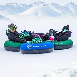 80Cm 100Cm Opblaasbare Plastic Sneeuwbuis Dubbele Rijder Duurzaam Nylon Goede Sneeuwbuis Voor Sleeën En Sneeuwbuizen