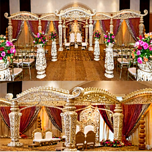 Décoration de mariage Maharaja Kalyana Mandapam, grande décoration de mariage traditionnelle, décoration indienne incroyable - Product Image 1