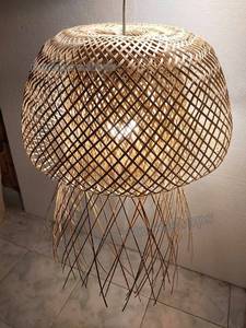 <b>Bamboo</b> Jellyfish Pendant <b>Light</b> Woven Lamp <b>Shade</b> Boho Decor Handmade Hanging Lamp Vietnam OEM Supplier - Product Image 4