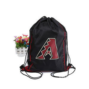 Wholesale high quality <b>recycled</b> custom logo polyester drawstring backpack <b>bag</b> - Product Image 3