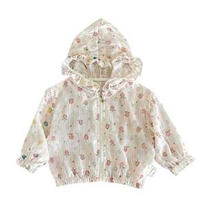 Girls Summer Sun Protection Cardigan Upf 50 Lightweight Thin Anti-Uv Top For Outdoor Wear - Product Image 2