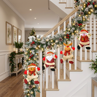 Pendentifs de Noël en gros pour la décoration d'arbre ou de cheminée, ornements de Noël en forme de bonhomme de neige et de Père Noël en stock