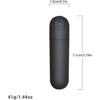 USB wiederauf ladbare Frauen Black Mini Bullet Sexspielzeug Vibrator für Kitzler Brustwarzen und andere empfindliche Flecken, um Vibrationen zu maximieren